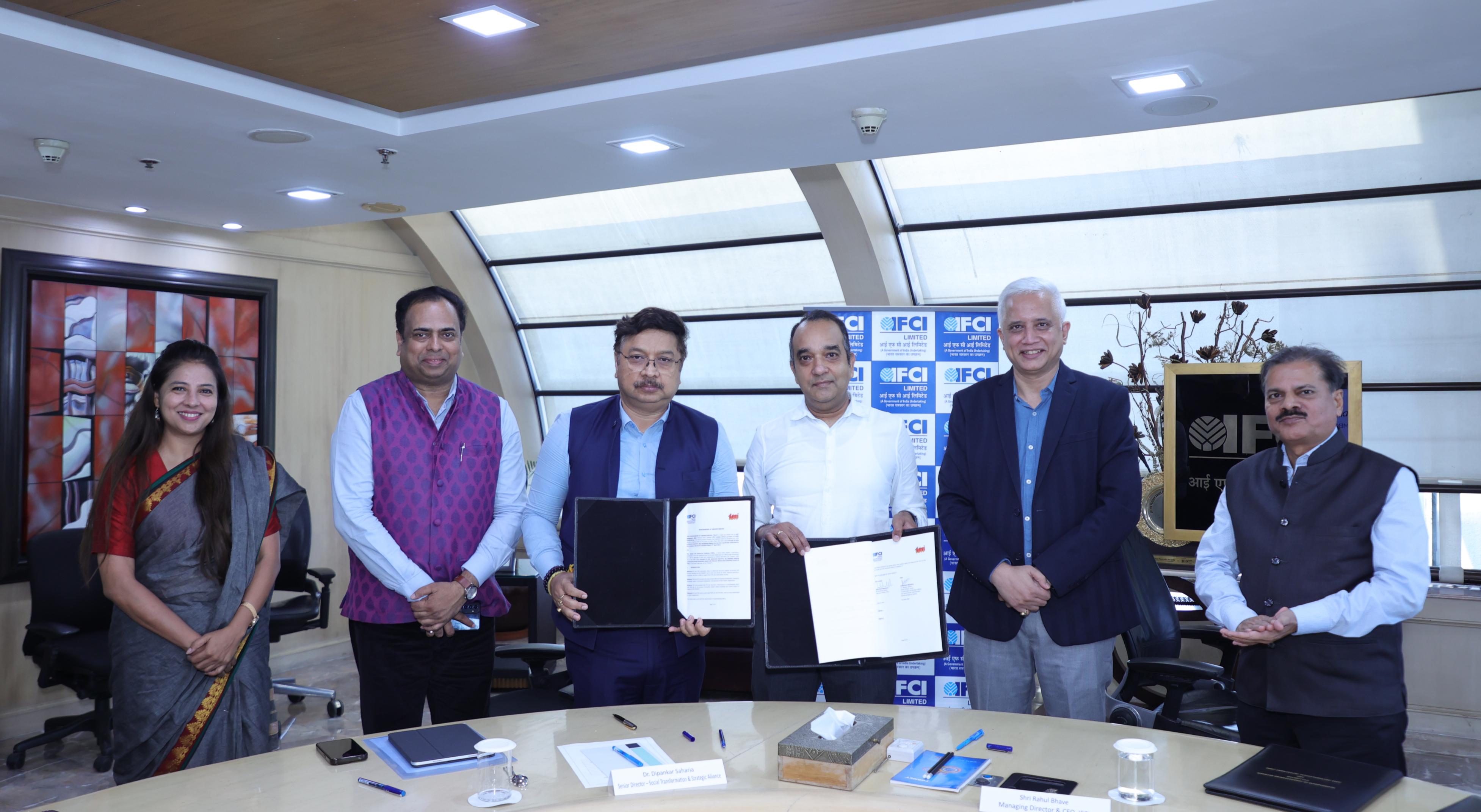 : MoU between IFCI & India Meteorological Department (IMD) MoU between IFCI & The Energy & Resources Institute (TERI) .